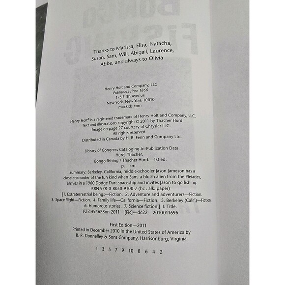 Bongo Fishing - Hardcover, by Hurd Thacher - Very Good - Picture 2 of 11